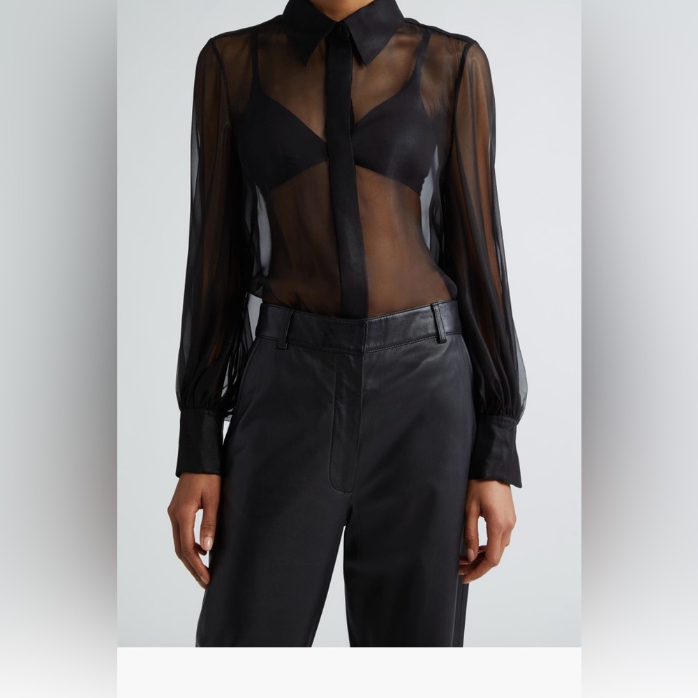 Chloe Silk Black Blouse